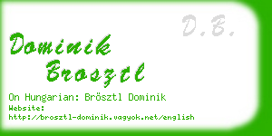 dominik brosztl business card