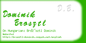 dominik brosztl business card